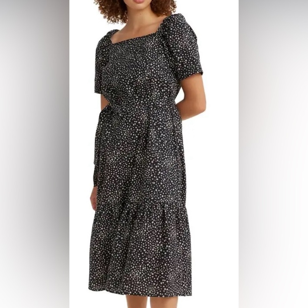 Midi Bailey Dress cotton black floral